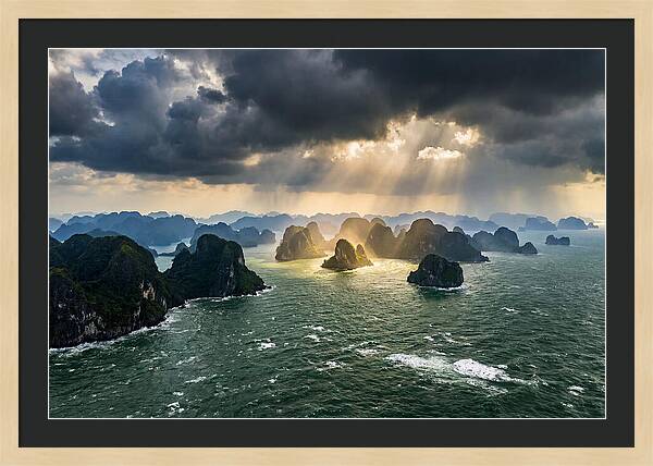 Ha Long Bay Under Dramatic Skies