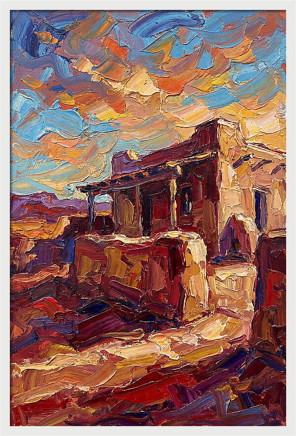 Hacienda Landscape In Vibrant Colors