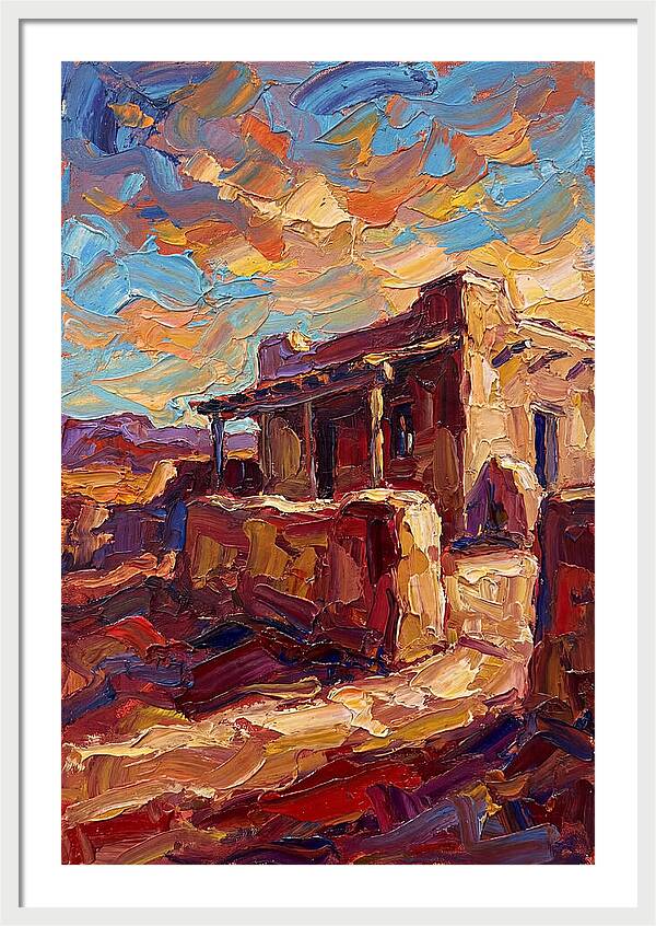 Hacienda Landscape In Vibrant Colors