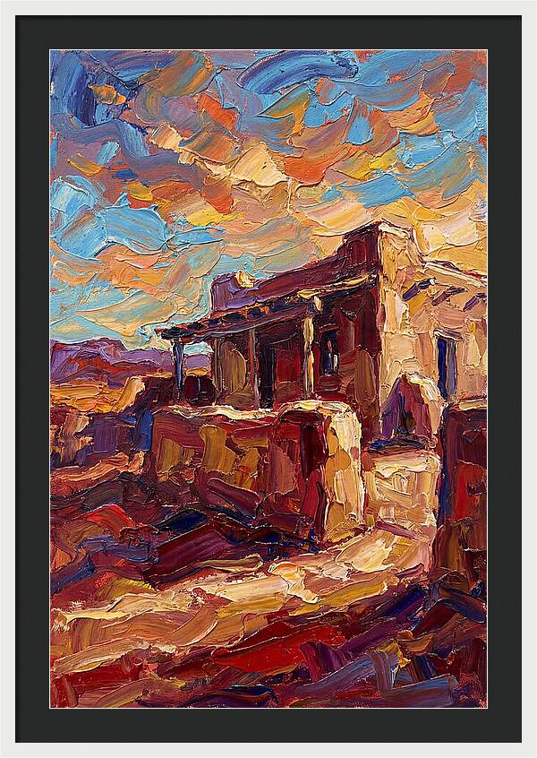 Hacienda Landscape In Vibrant Colors