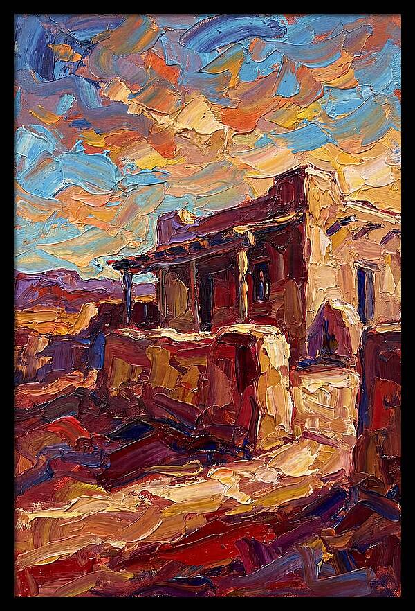 Hacienda Landscape In Vibrant Colors