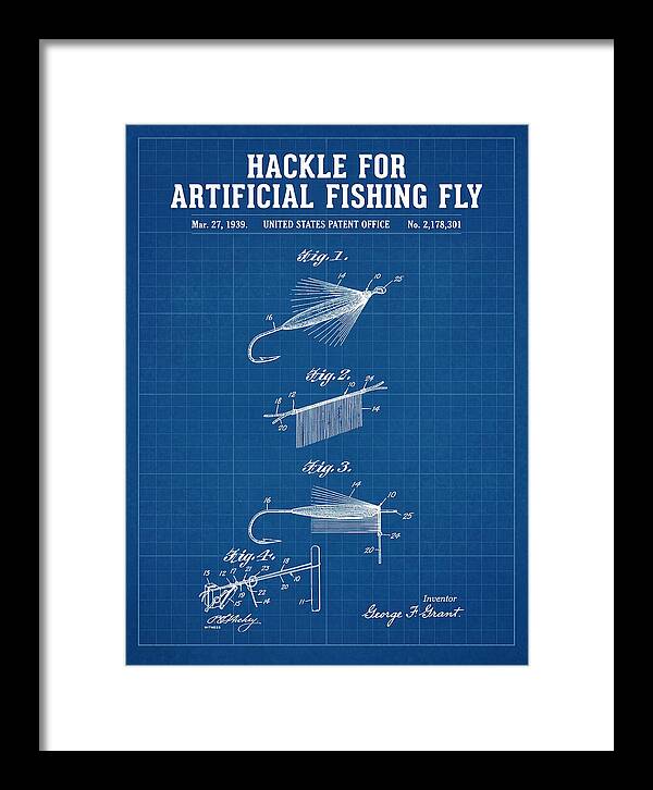 Hackle For Artificial Fishing Fly Blueprint Patent Us2178301a