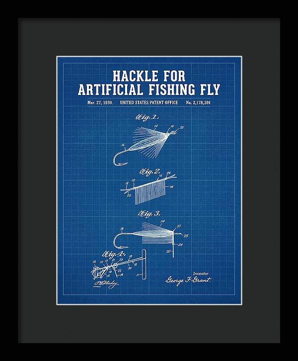 Hackle For Artificial Fishing Fly Blueprint Patent Us2178301a