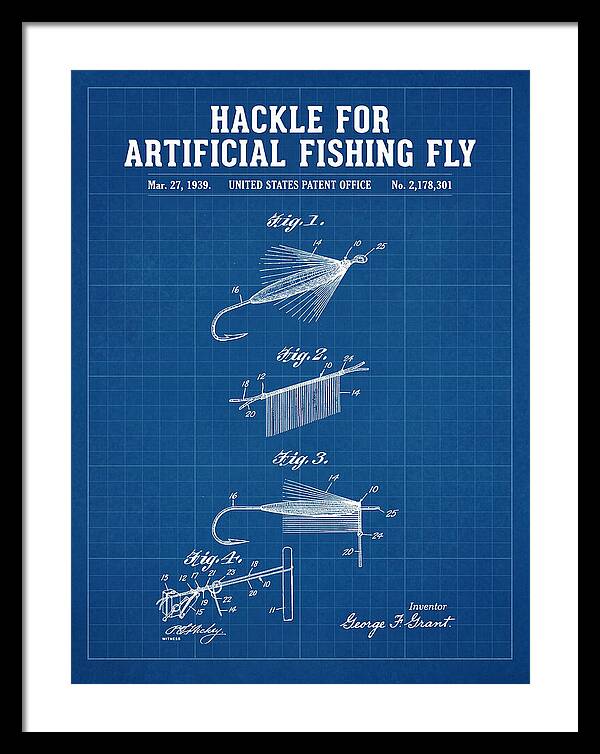 Hackle For Artificial Fishing Fly Blueprint Patent Us2178301a