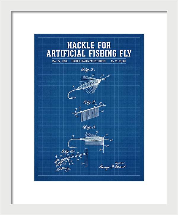Hackle For Artificial Fishing Fly Blueprint Patent Us2178301a