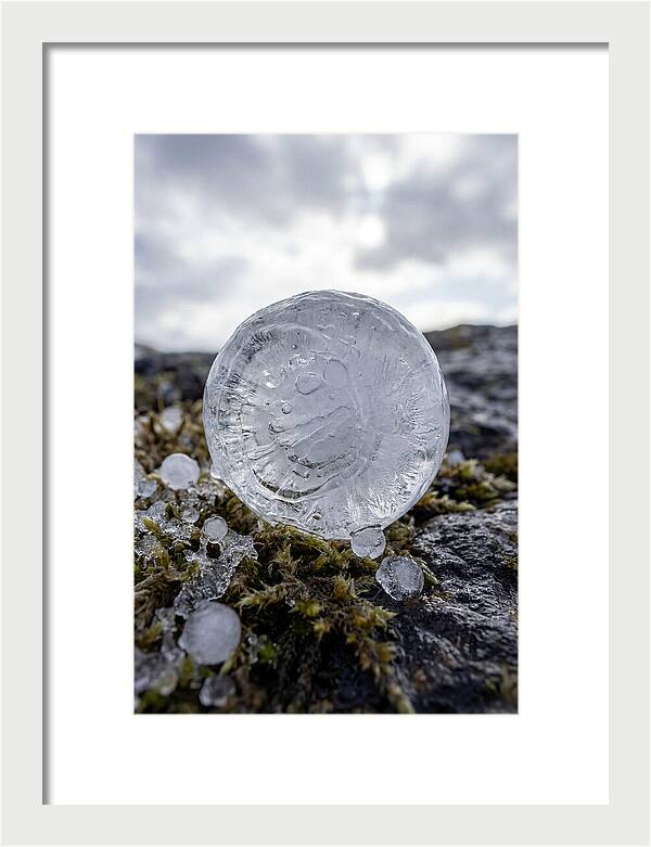 Hailstones On Mossy Rock