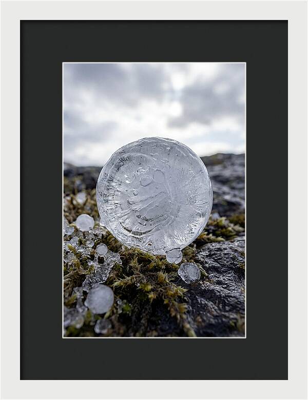 Hailstones On Mossy Rock