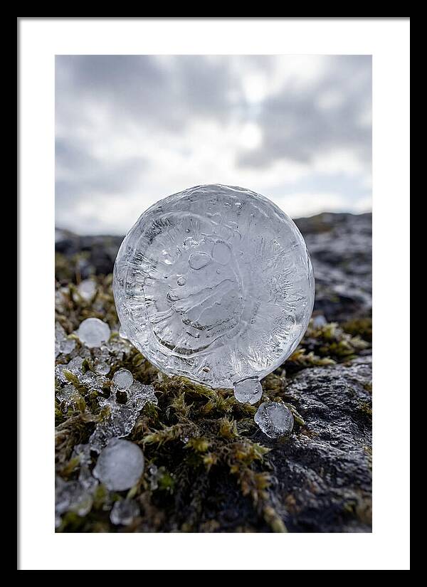 Hailstones On Mossy Rock