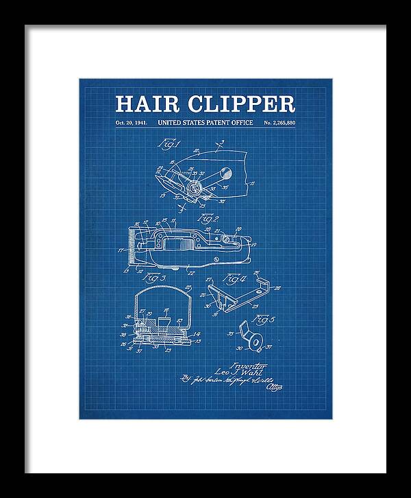 Hair Clipper Blueprint Patent Us2265880a