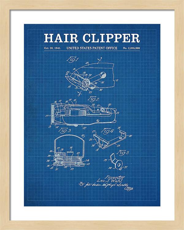 Hair Clipper Blueprint Patent Us2265880a