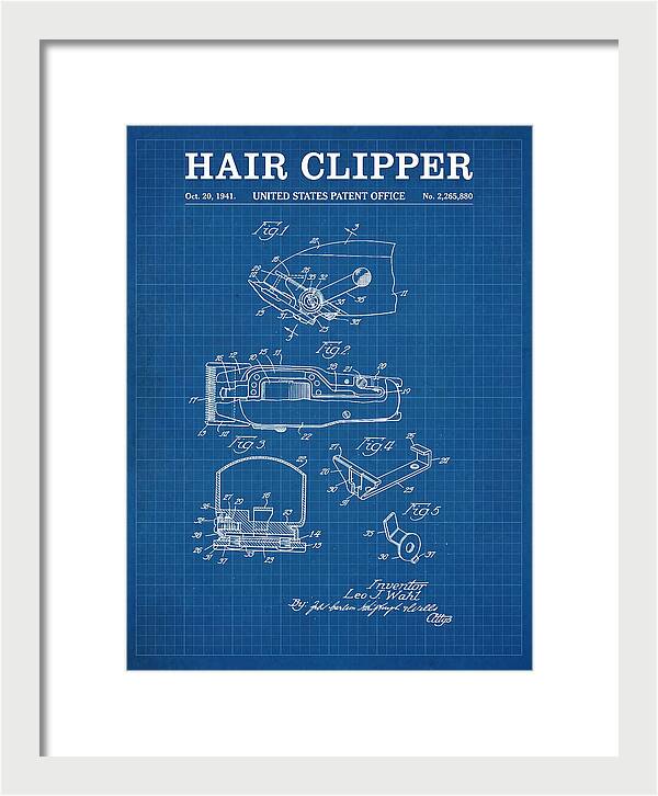 Hair Clipper Blueprint Patent Us2265880a