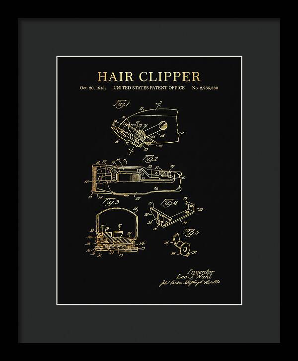 Hair Clipper Gold Patent Us2265880a