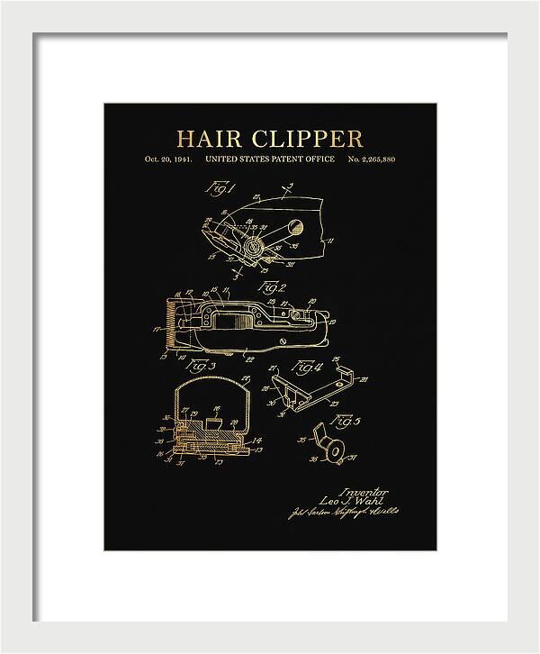 Hair Clipper Gold Patent Us2265880a