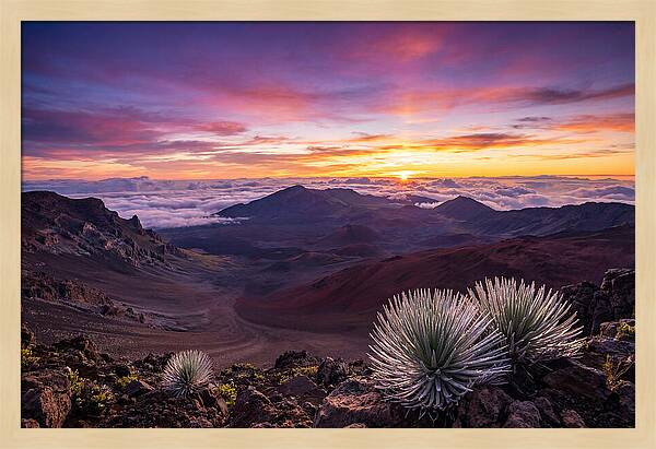 Haleakala Sunrise Over Crater