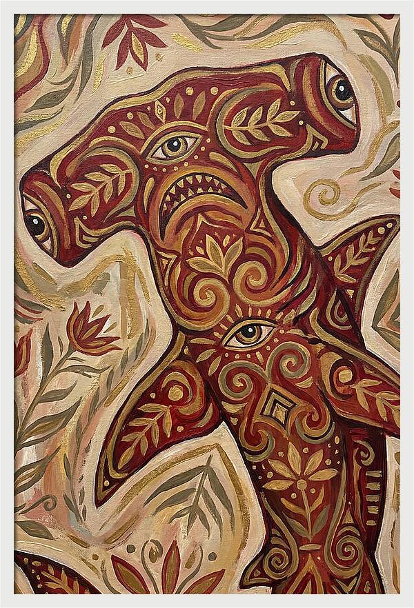 Hammerhead Shark Folk Art
