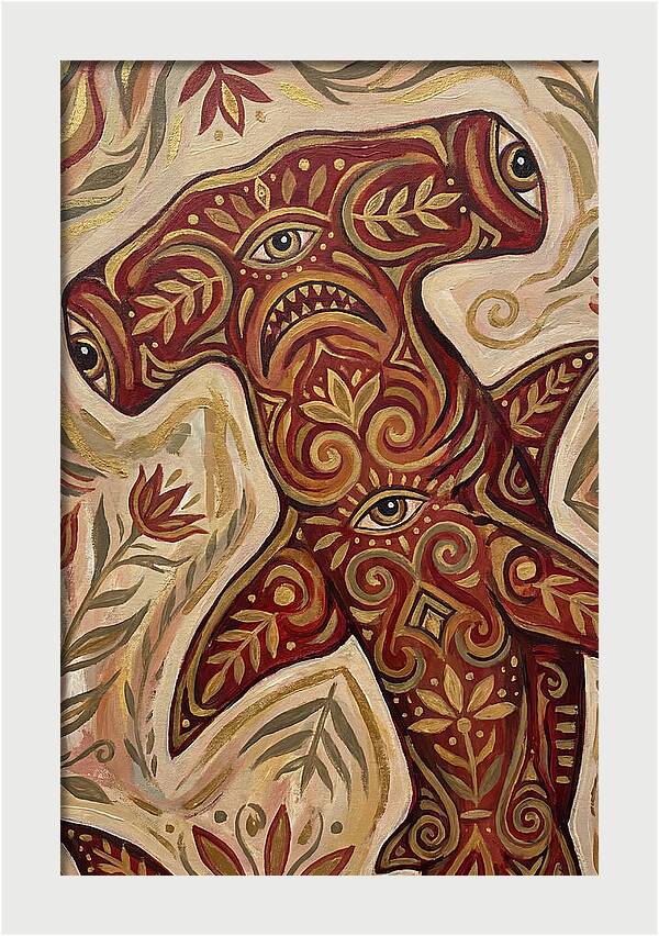 Hammerhead Shark Folk Art