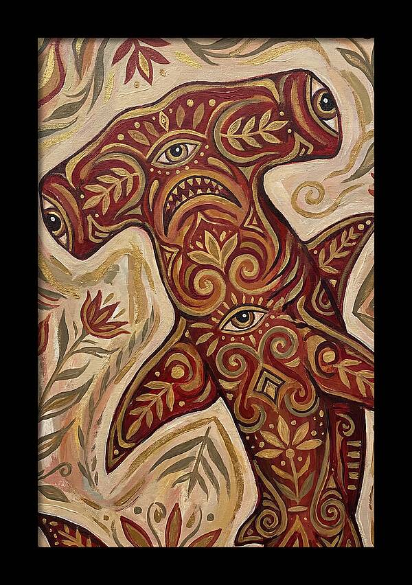 Hammerhead Shark Folk Art