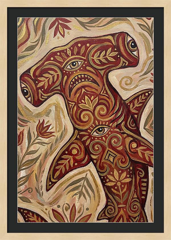Hammerhead Shark Folk Art