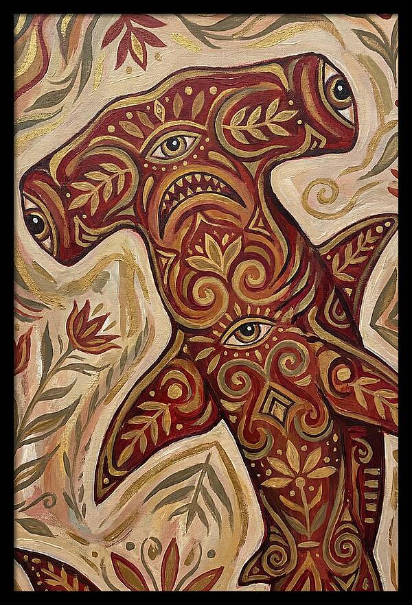 Hammerhead Shark Folk Art