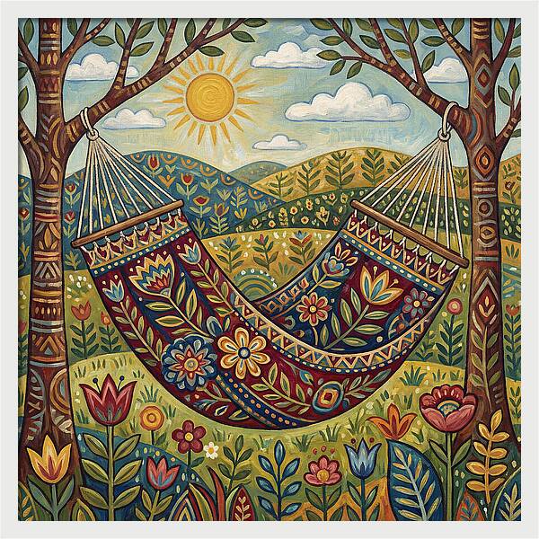 Hammock Among Vibrant Nature