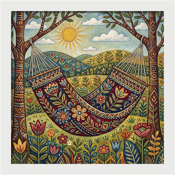 Hammock Among Vibrant Nature