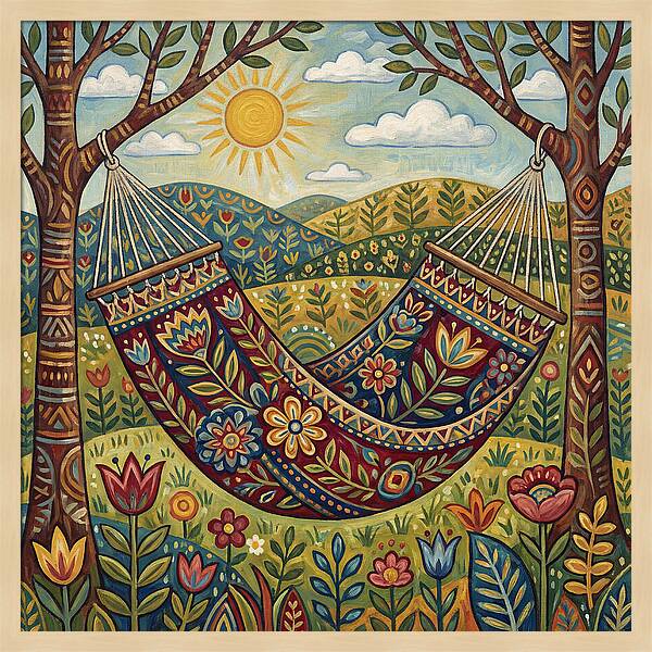 Hammock Among Vibrant Nature