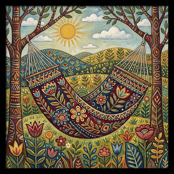 Hammock Among Vibrant Nature