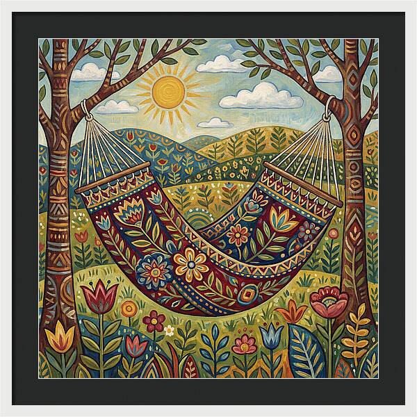 Hammock Among Vibrant Nature