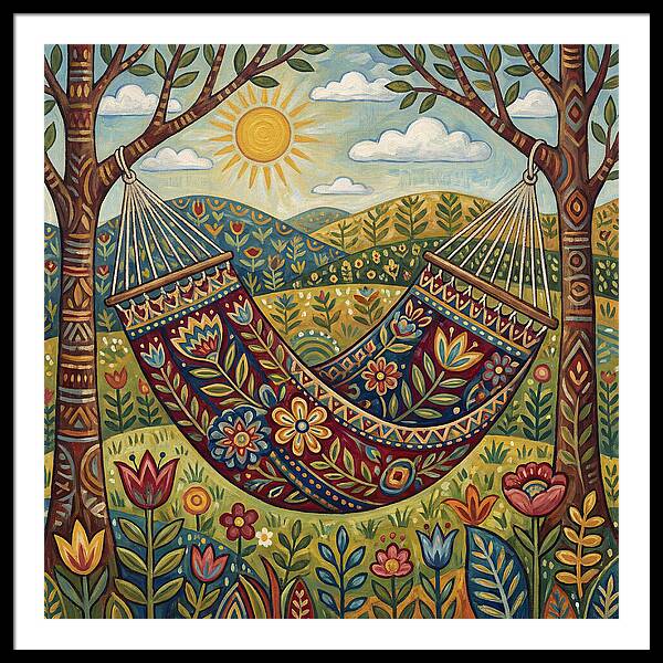 Hammock Among Vibrant Nature