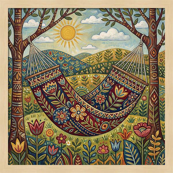 Hammock Among Vibrant Nature