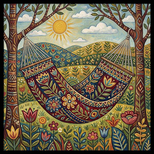 Hammock Among Vibrant Nature