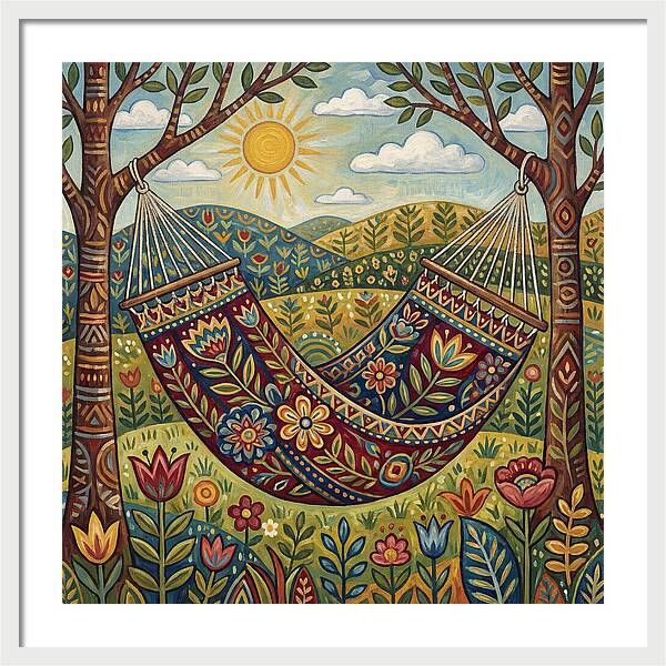 Hammock Among Vibrant Nature