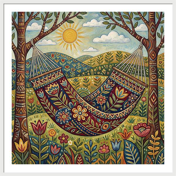 Hammock Among Vibrant Nature