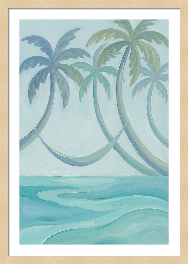 Hammock Between Leaning Palms
