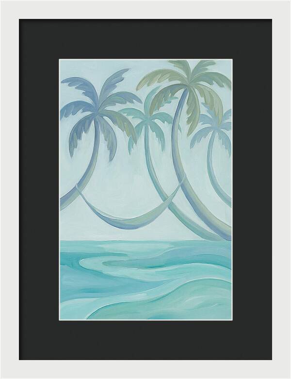 Hammock Between Leaning Palms