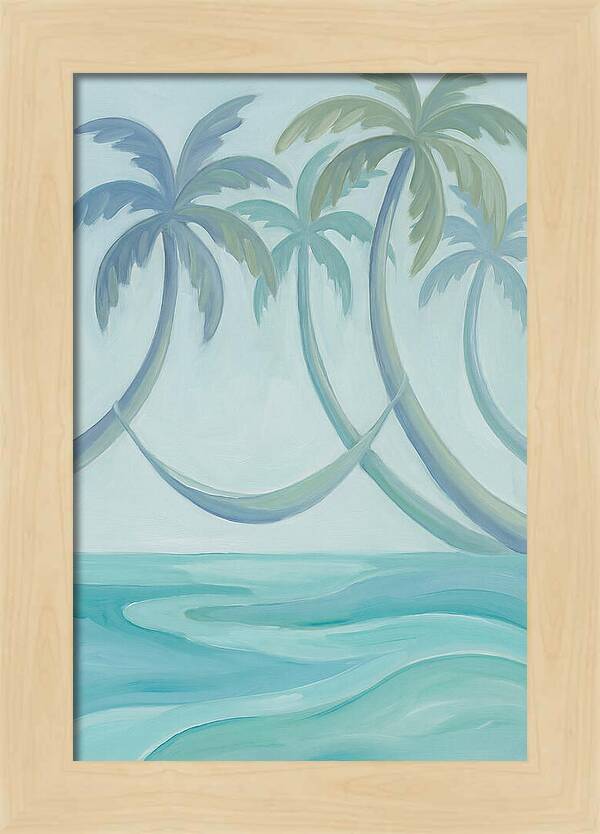 Hammock Between Leaning Palms