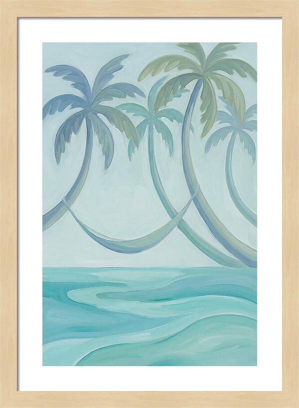 Hammock Between Leaning Palms