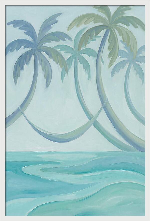 Hammock Between Leaning Palms