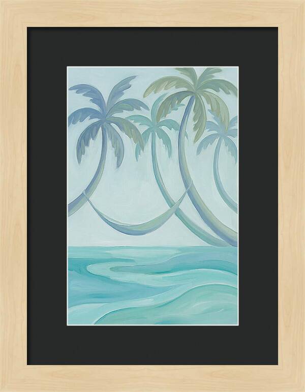 Hammock Between Leaning Palms