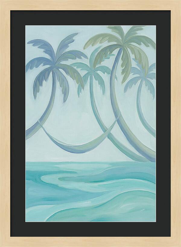 Hammock Between Leaning Palms