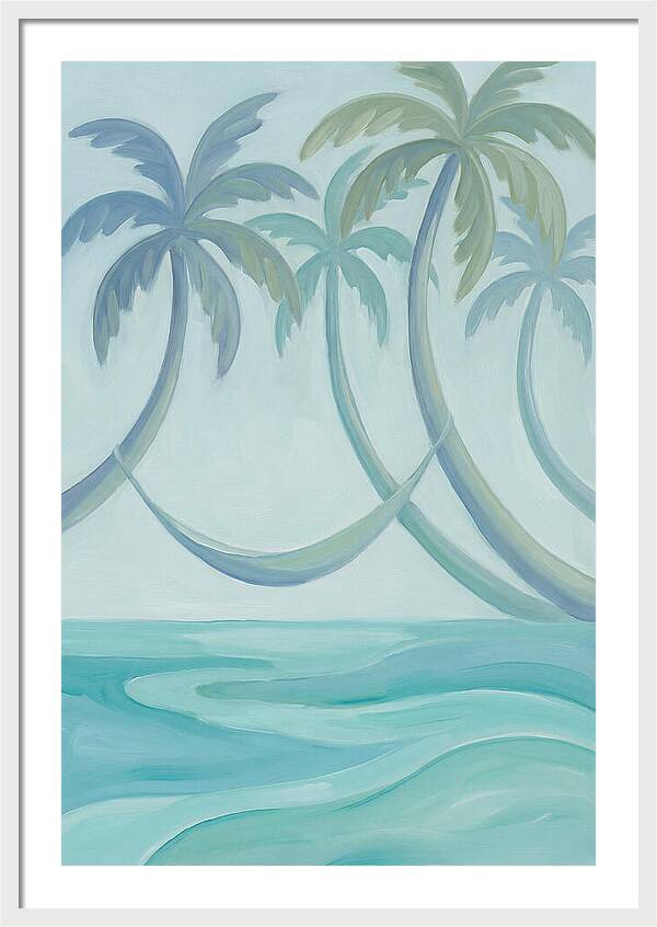 Hammock Between Leaning Palms