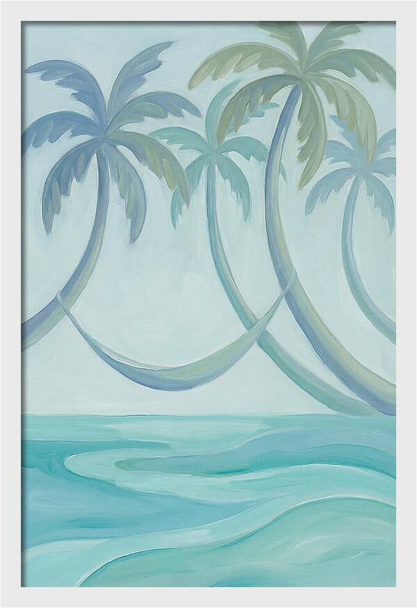 Hammock Between Leaning Palms