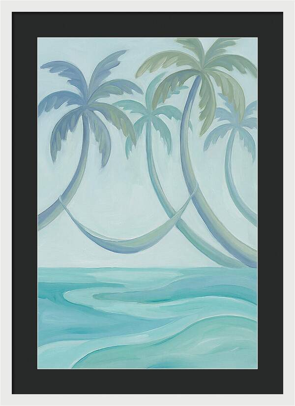 Hammock Between Leaning Palms