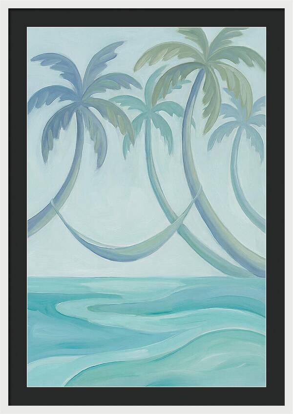 Hammock Between Leaning Palms