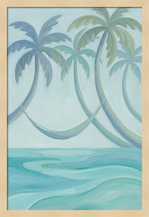 Hammock Between Leaning Palms