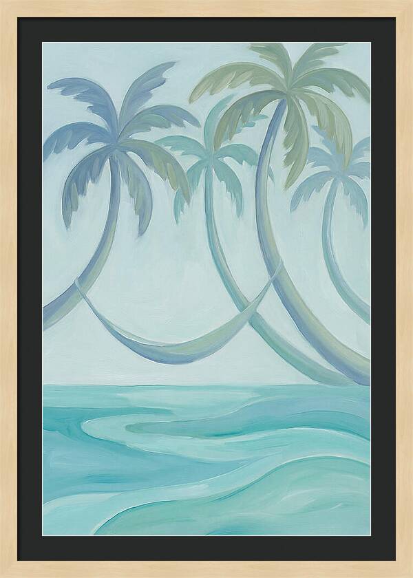 Hammock Between Leaning Palms