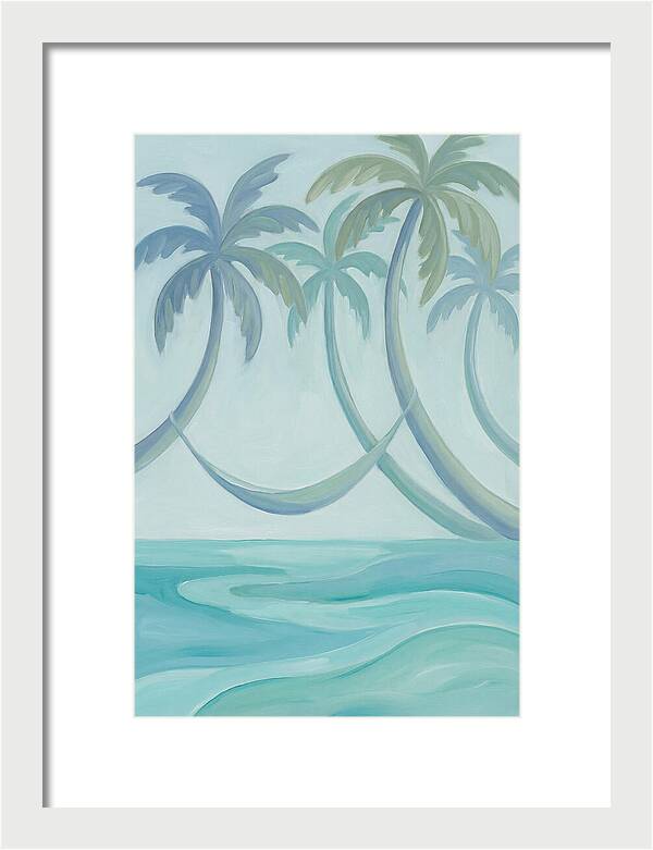 Hammock Between Leaning Palms
