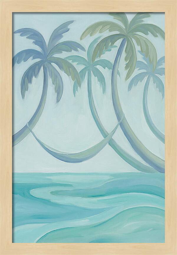 Hammock Between Leaning Palms