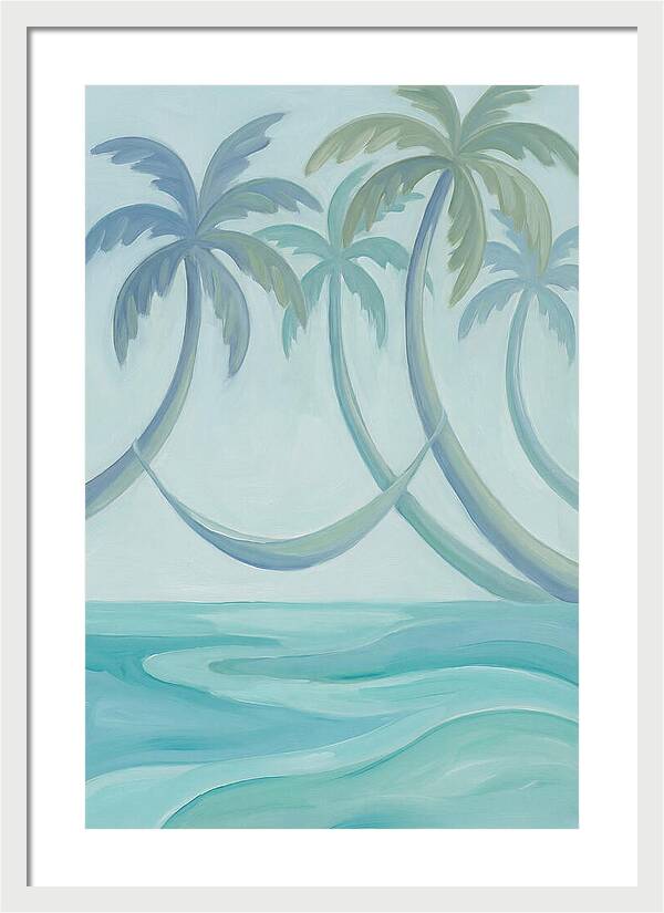 Hammock Between Leaning Palms