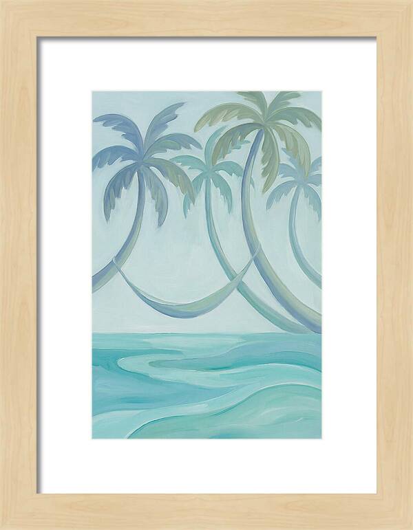 Hammock Between Leaning Palms